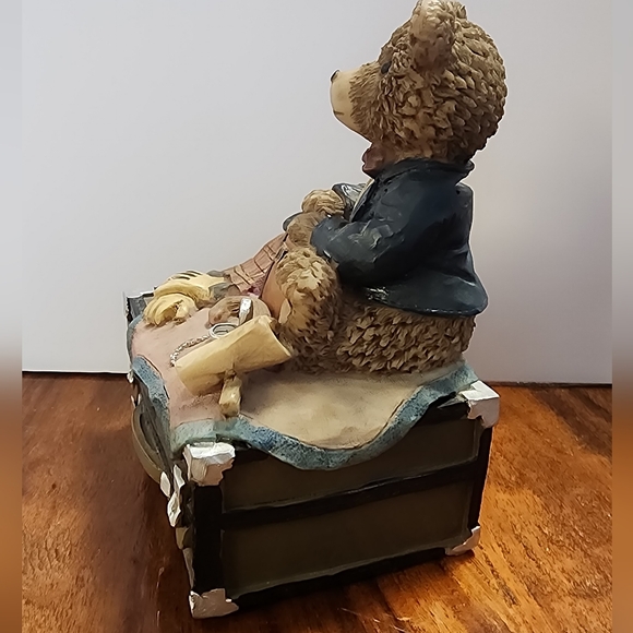 Charming Bear on Trunk Piggy Bank - Picture 2 of 6